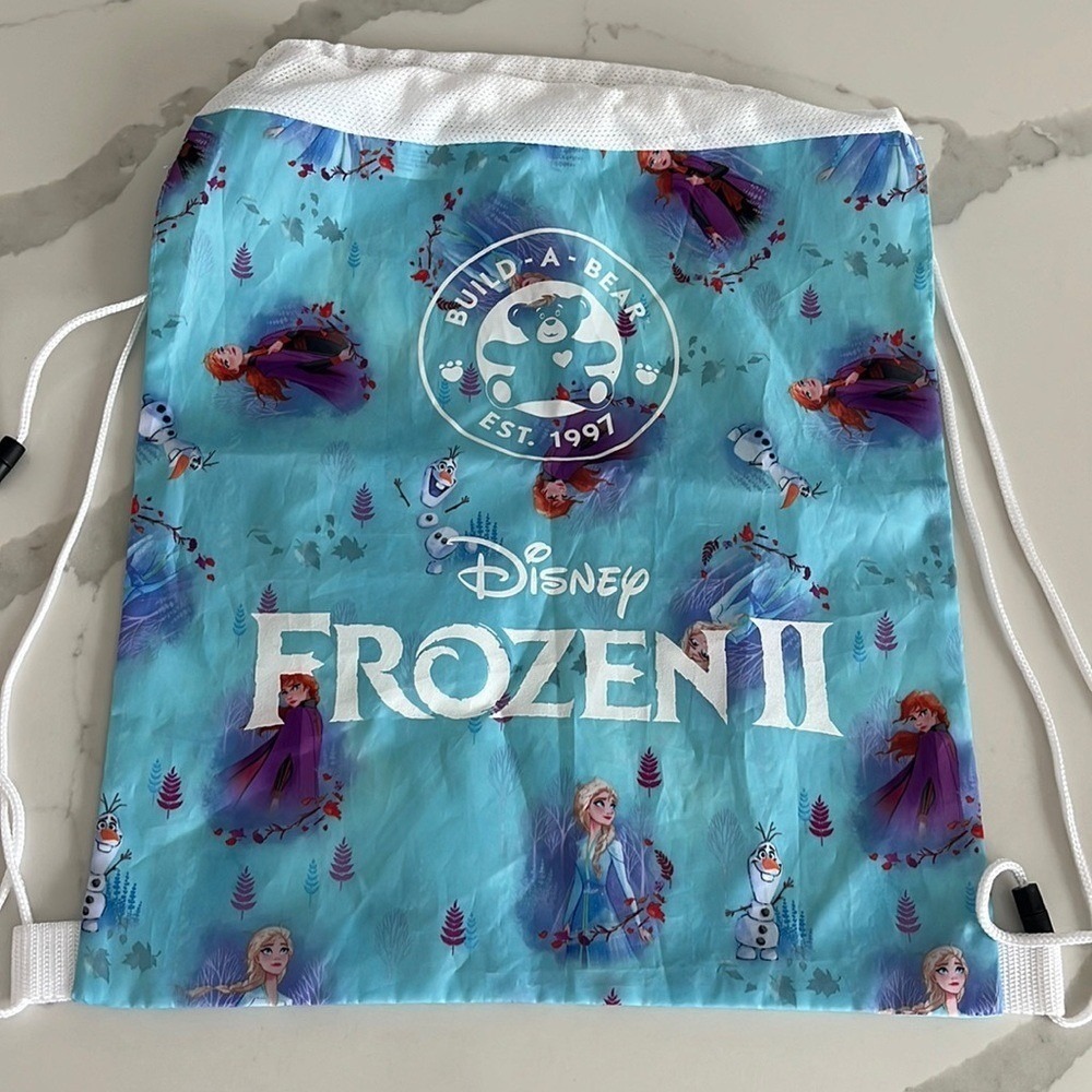 Build-A-Bear Disney Frozen II Drawstring Backpack | Elsa Anna Olaf